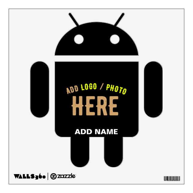 STYLISH MODERN CUSTOMIZABLE BLACK VERIFIED BRANDED WALL DECAL (Front)
