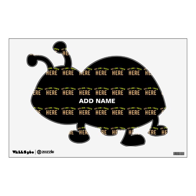 STYLISH MODERN CUSTOMIZABLE BLACK VERIFIED BRANDED WALL DECAL (Front)