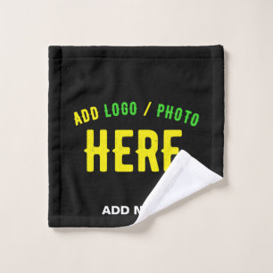STYLISH MODERN CUSTOMIZABLE BLACK VERIFIED BRANDED WASH CLOTH