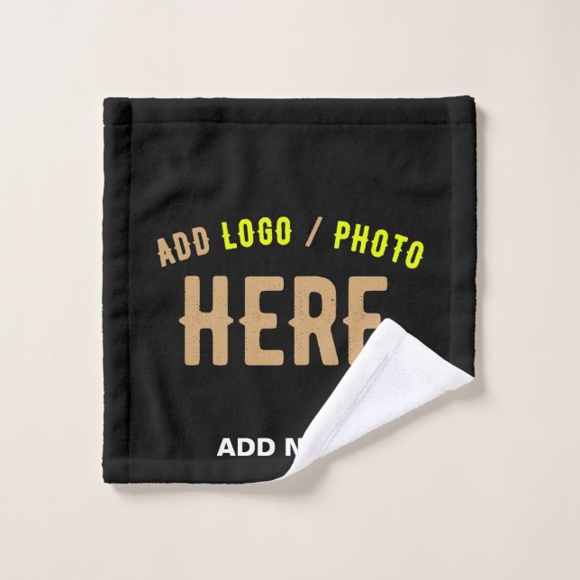 STYLISH MODERN CUSTOMIZABLE BLACK VERIFIED BRANDED WASH CLOTH (Wash Cloth)