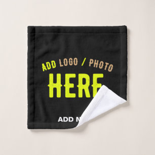 STYLISH MODERN CUSTOMIZABLE BLACK VERIFIED BRANDED WASH CLOTH