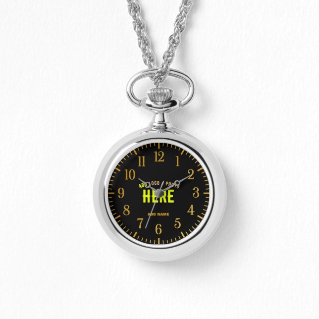 STYLISH MODERN CUSTOMIZABLE BLACK VERIFIED BRANDED WATCH (Front)