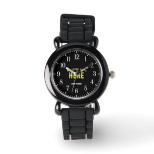 STYLISH MODERN CUSTOMIZABLE BLACK VERIFIED BRANDED WATCH