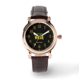 STYLISH MODERN CUSTOMIZABLE BLACK VERIFIED BRANDED WATCH