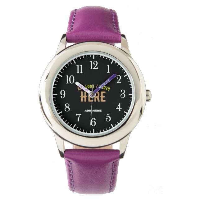 STYLISH MODERN CUSTOMIZABLE BLACK VERIFIED BRANDED WATCH (Front)