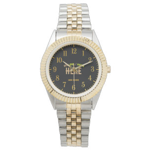 STYLISH MODERN CUSTOMIZABLE BLACK VERIFIED BRANDED WATCH