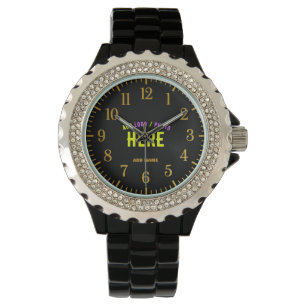 STYLISH MODERN CUSTOMIZABLE BLACK VERIFIED BRANDED WATCH