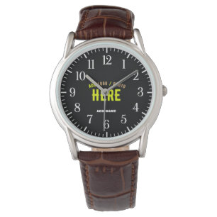 STYLISH MODERN CUSTOMIZABLE BLACK VERIFIED BRANDED WATCH