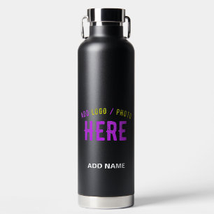 STYLISH MODERN CUSTOMIZABLE BLACK VERIFIED BRANDED WATER BOTTLE