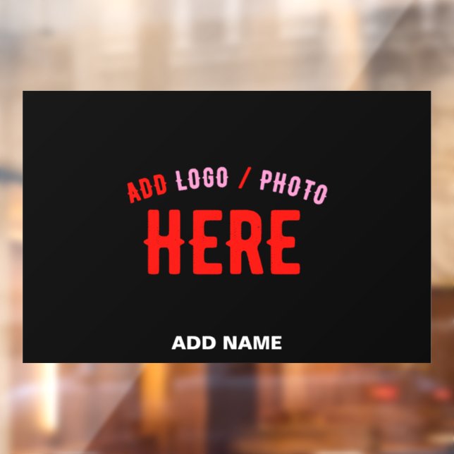 STYLISH MODERN CUSTOMIZABLE BLACK VERIFIED BRANDED WINDOW CLING (Sheet 2)