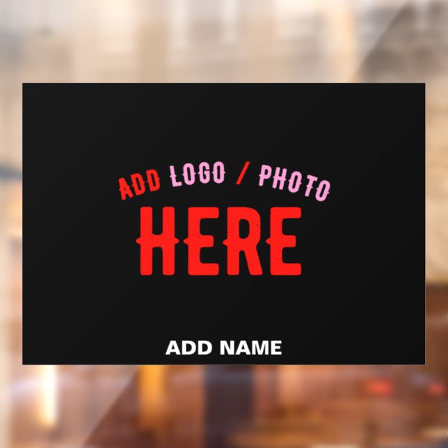 STYLISH MODERN CUSTOMIZABLE BLACK VERIFIED BRANDED WINDOW CLING (Sheet 2)