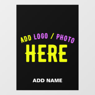 STYLISH MODERN CUSTOMIZABLE BLACK VERIFIED BRANDED WINDOW CLING