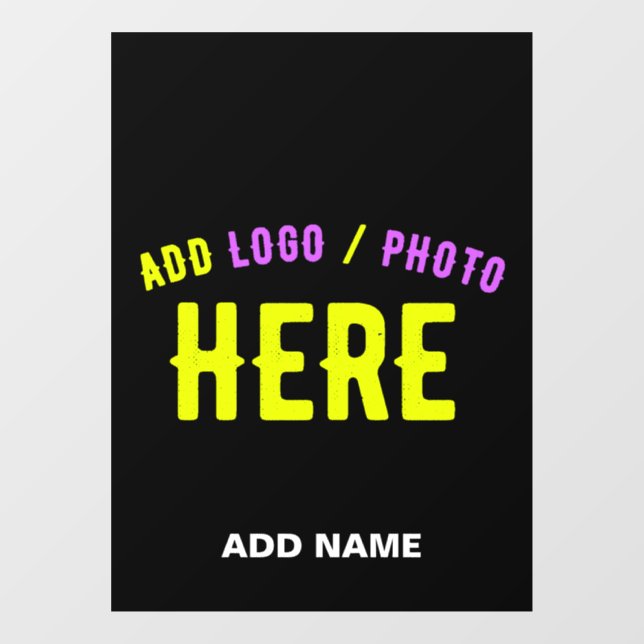 STYLISH MODERN CUSTOMIZABLE BLACK VERIFIED BRANDED WINDOW CLING (Sheet)