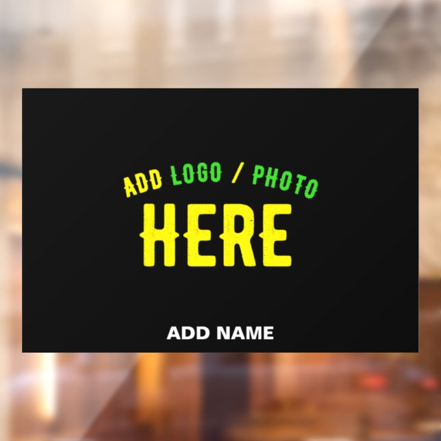 STYLISH MODERN CUSTOMIZABLE BLACK VERIFIED BRANDED WINDOW CLING (Sheet 2)