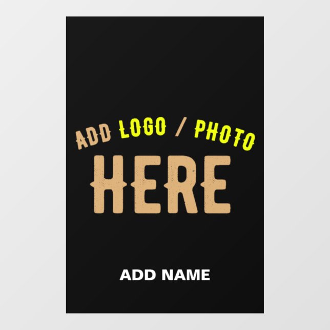 STYLISH MODERN CUSTOMIZABLE BLACK VERIFIED BRANDED WINDOW CLING (Sheet)