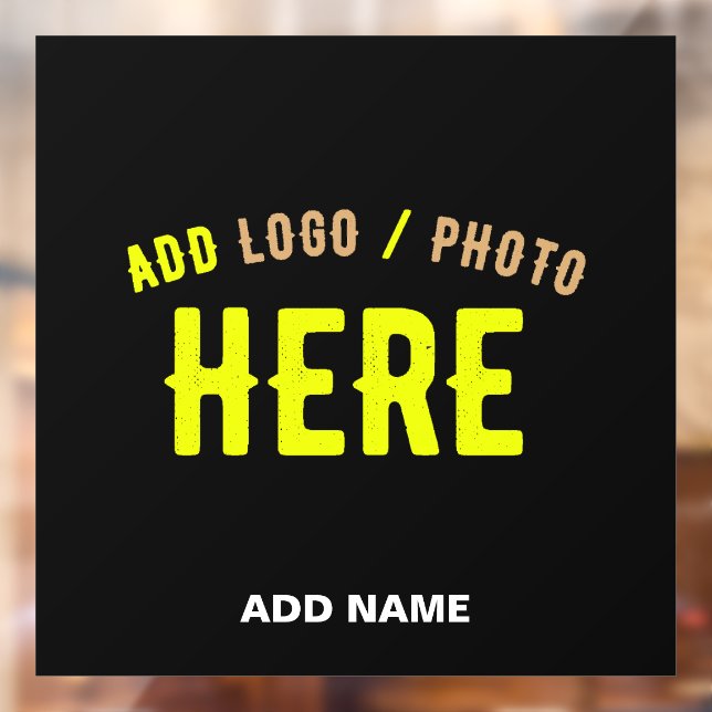 STYLISH MODERN CUSTOMIZABLE BLACK VERIFIED BRANDED WINDOW CLING (Sheet 2)