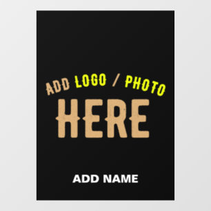 STYLISH MODERN CUSTOMIZABLE BLACK VERIFIED BRANDED WINDOW CLING