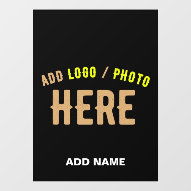 STYLISH MODERN CUSTOMIZABLE BLACK VERIFIED BRANDED WINDOW CLING (Sheet)