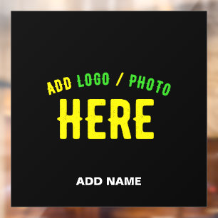 STYLISH MODERN CUSTOMIZABLE BLACK VERIFIED BRANDED WINDOW CLING