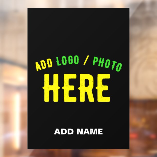 STYLISH MODERN CUSTOMIZABLE BLACK VERIFIED BRANDED WINDOW CLING (Sheet 2)