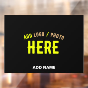 STYLISH MODERN CUSTOMIZABLE BLACK VERIFIED BRANDED WINDOW CLING