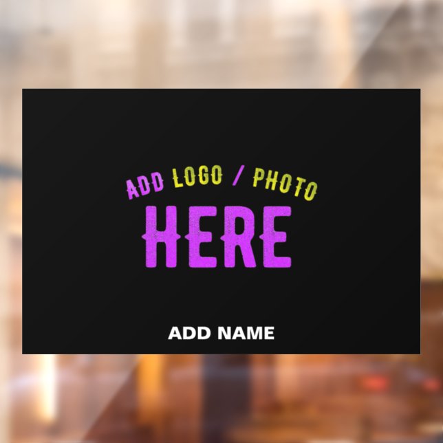 STYLISH MODERN CUSTOMIZABLE BLACK VERIFIED BRANDED WINDOW CLING (Sheet 2)