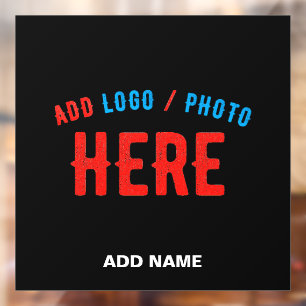 STYLISH MODERN CUSTOMIZABLE BLACK VERIFIED BRANDED WINDOW CLING