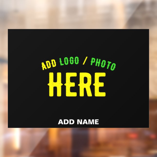 STYLISH MODERN CUSTOMIZABLE BLACK VERIFIED BRANDED WINDOW CLING (Sheet 2)