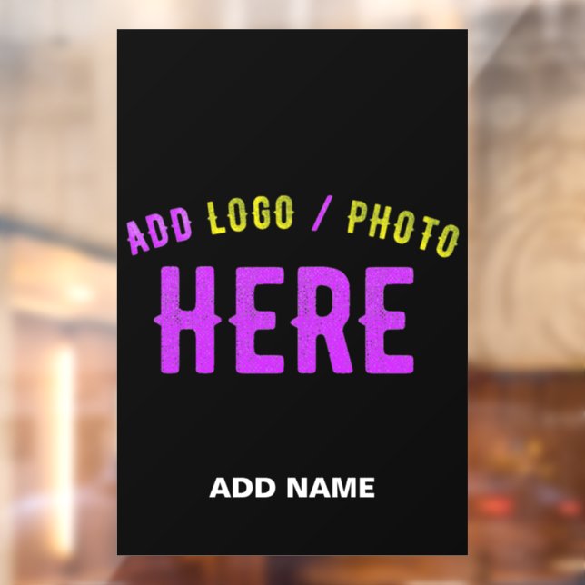 STYLISH MODERN CUSTOMIZABLE BLACK VERIFIED BRANDED WINDOW CLING (Sheet 2)