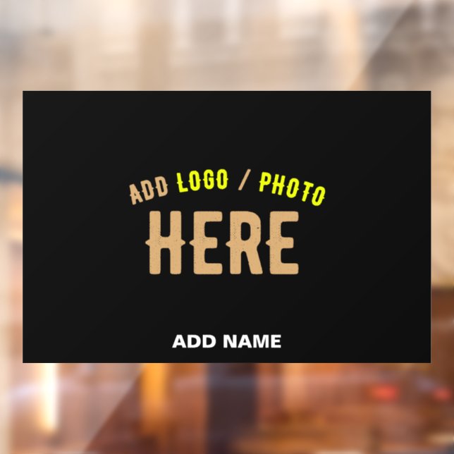 STYLISH MODERN CUSTOMIZABLE BLACK VERIFIED BRANDED WINDOW CLING (Sheet 2)