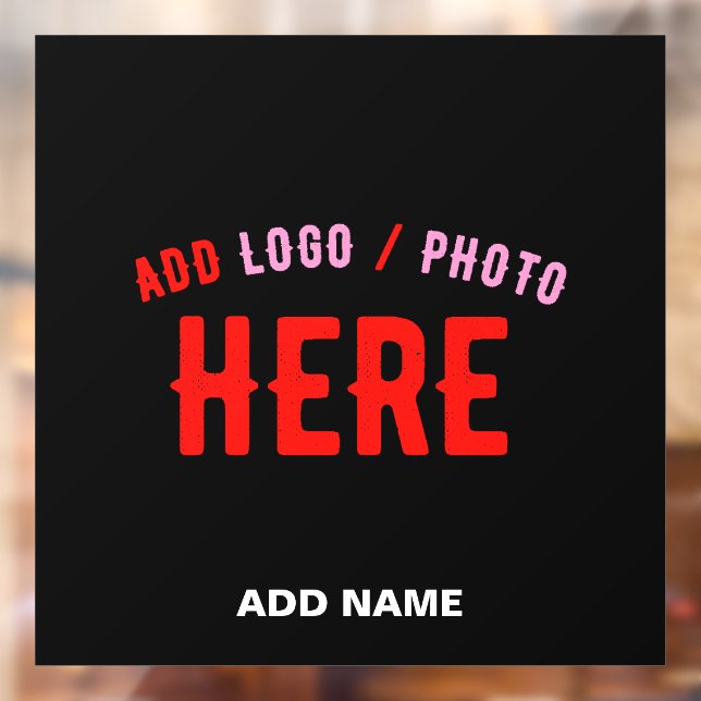 STYLISH MODERN CUSTOMIZABLE BLACK VERIFIED BRANDED WINDOW CLING (Sheet 2)