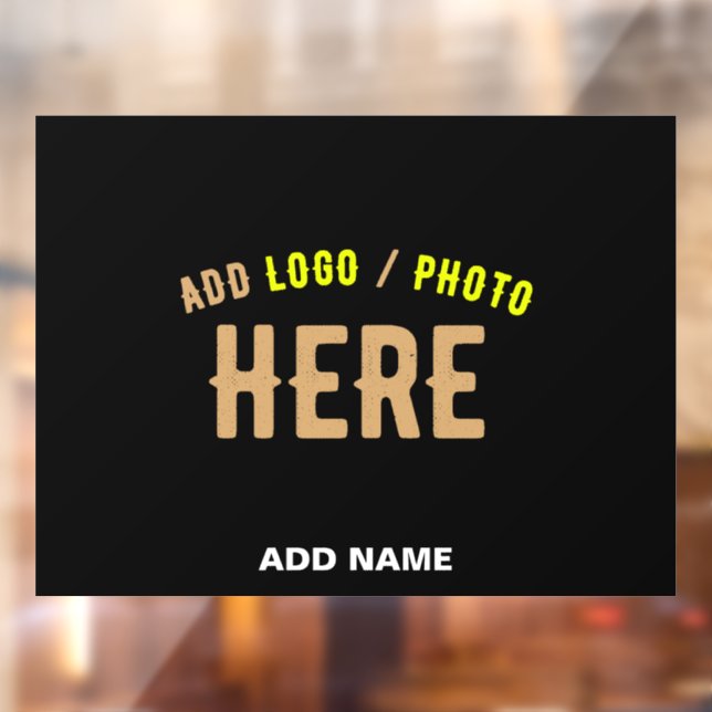 STYLISH MODERN CUSTOMIZABLE BLACK VERIFIED BRANDED WINDOW CLING (Sheet 2)