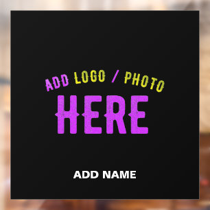 STYLISH MODERN CUSTOMIZABLE BLACK VERIFIED BRANDED WINDOW CLING