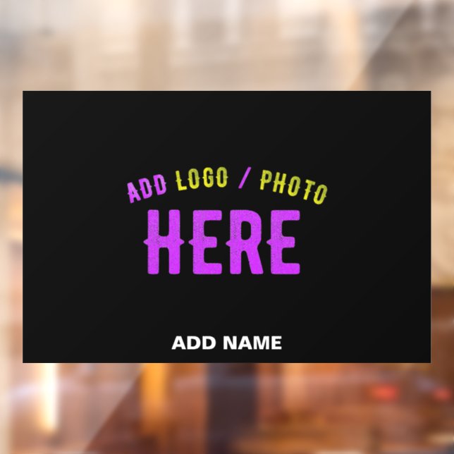 STYLISH MODERN CUSTOMIZABLE BLACK VERIFIED BRANDED WINDOW CLING (Sheet 2)