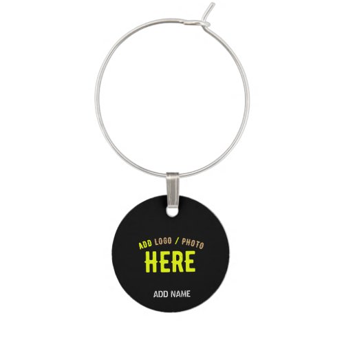 STYLISH MODERN CUSTOMIZABLE BLACK VERIFIED BRANDED WINE CHARM