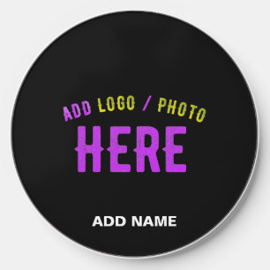 STYLISH MODERN CUSTOMIZABLE BLACK VERIFIED BRANDED WIRELESS CHARGER 