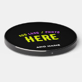 STYLISH MODERN CUSTOMIZABLE BLACK VERIFIED BRANDED WIRELESS CHARGER  (Front 2)