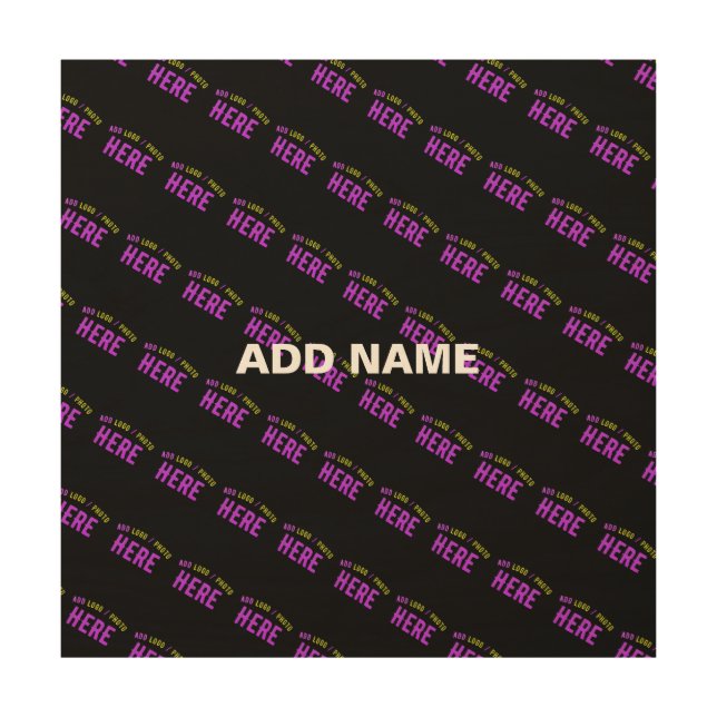 STYLISH MODERN CUSTOMIZABLE BLACK VERIFIED BRANDED WOOD WALL ART (Front)