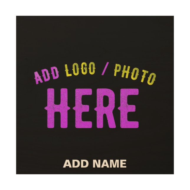 STYLISH MODERN CUSTOMIZABLE BLACK VERIFIED BRANDED WOOD WALL ART (Front)
