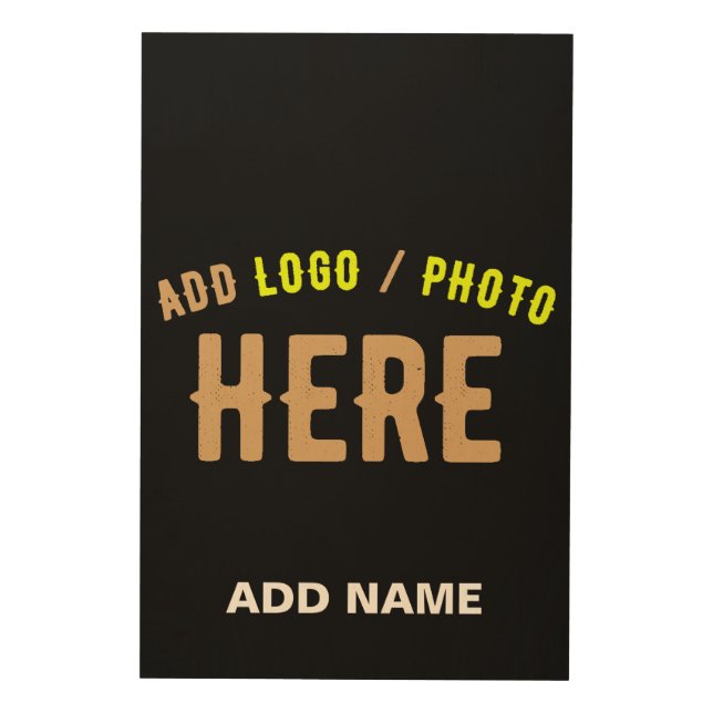 STYLISH MODERN CUSTOMIZABLE BLACK VERIFIED BRANDED WOOD WALL ART (Front)