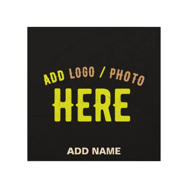 STYLISH MODERN CUSTOMIZABLE BLACK VERIFIED BRANDED WOOD WALL ART (Front)