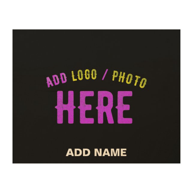 STYLISH MODERN CUSTOMIZABLE BLACK VERIFIED BRANDED WOOD WALL ART (Front)