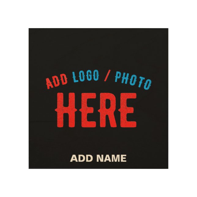 STYLISH MODERN CUSTOMIZABLE BLACK VERIFIED BRANDED WOOD WALL ART (Front)