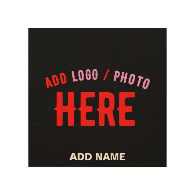 STYLISH MODERN CUSTOMIZABLE BLACK VERIFIED BRANDED WOOD WALL ART (Front)