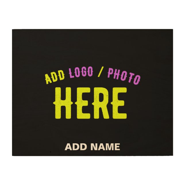 STYLISH MODERN CUSTOMIZABLE BLACK VERIFIED BRANDED WOOD WALL ART (Front)