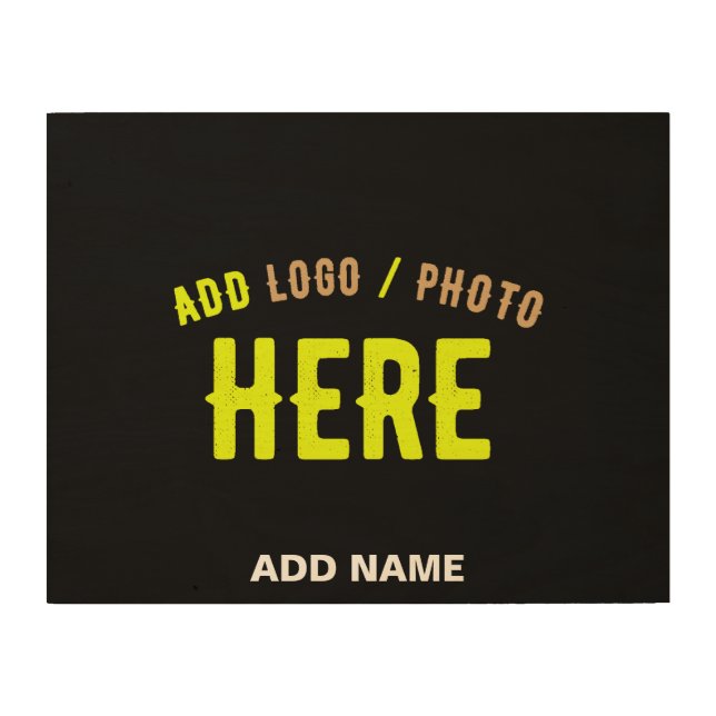 STYLISH MODERN CUSTOMIZABLE BLACK VERIFIED BRANDED WOOD WALL ART (Front)