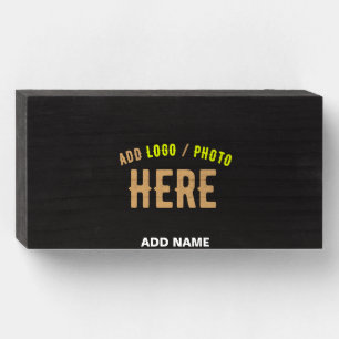 STYLISH MODERN CUSTOMIZABLE BLACK VERIFIED BRANDED WOODEN BOX SIGN