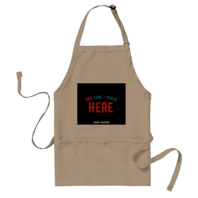 STYLISH MODERN CUSTOMIZABLE BROWN VERIFIED BRANDED ADULT APRON (Front)