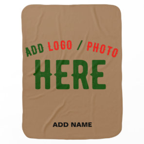STYLISH MODERN CUSTOMIZABLE BROWN VERIFIED BRANDED BABY BLANKET