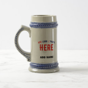 STYLISH MODERN CUSTOMIZABLE BROWN VERIFIED BRANDED BEER STEIN